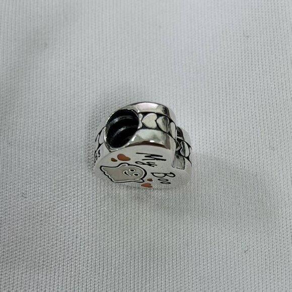 Pandora MY BOO GHOST Heart HALLOWEEN Charm, S925 Silver Jewelry - Picture 4 of 4